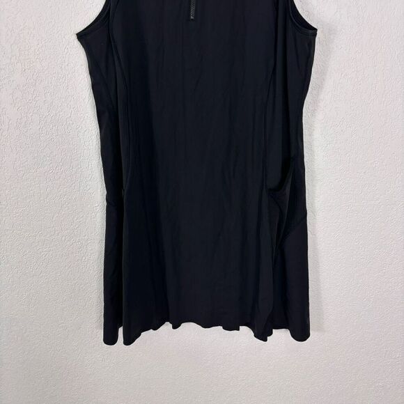 Athleta Black Quarter Zip Sleeveless Mesh Back Athletic Dress - Picture 4 of 8